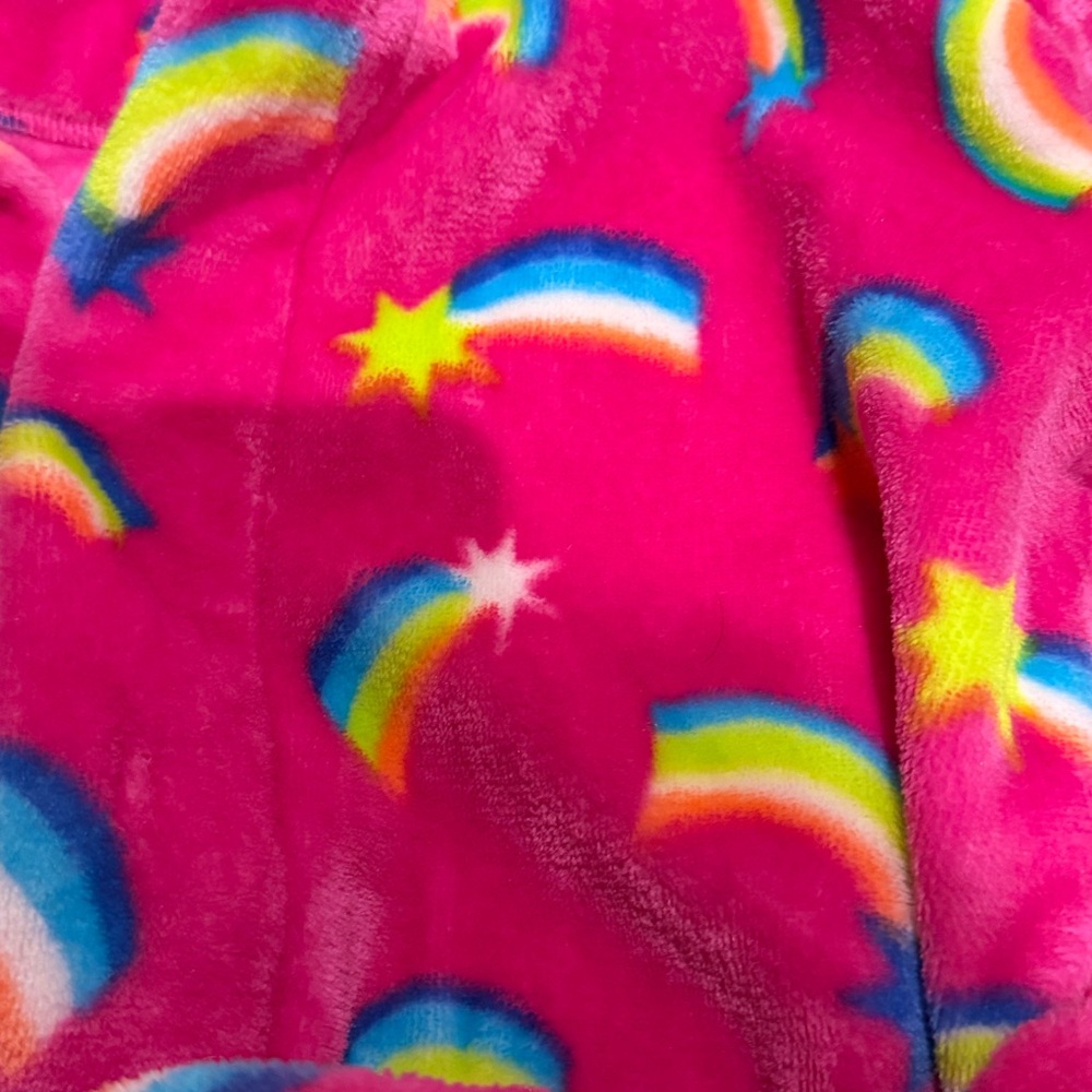 EUC Hatley Kids Pink Rainbow Robe, size 4-5 - Picture 3 of 3